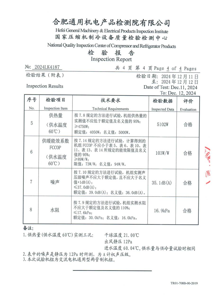 委托检测报告 2024LK4187|YRAU YRAUB03CD3SXXLFDA 第 5 页