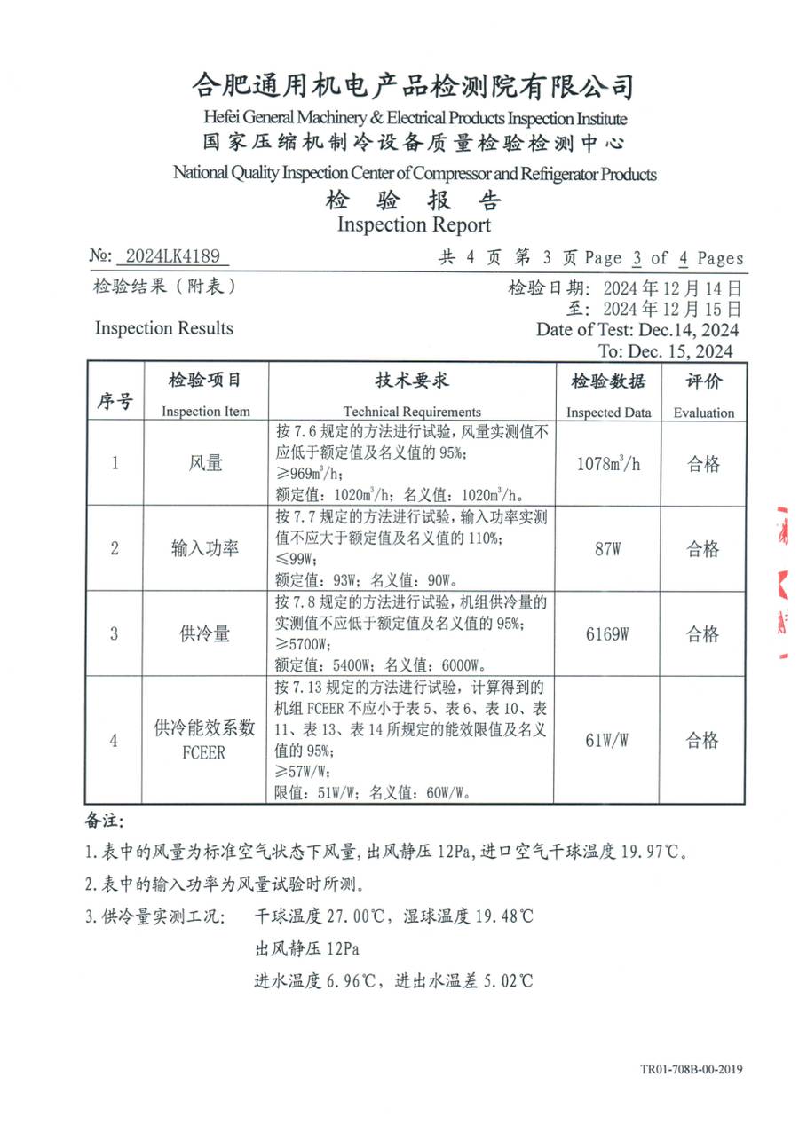 委托检测报告 2024LK4189|YRAU YRAUB06CD3SXXLFDA 第 4 页