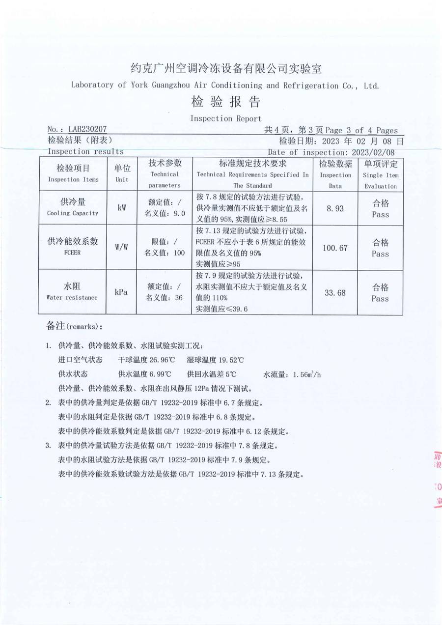 成品检验报告 LAB2239207|YRAU YRAUB09CD3EXXLFDA 第 4 页