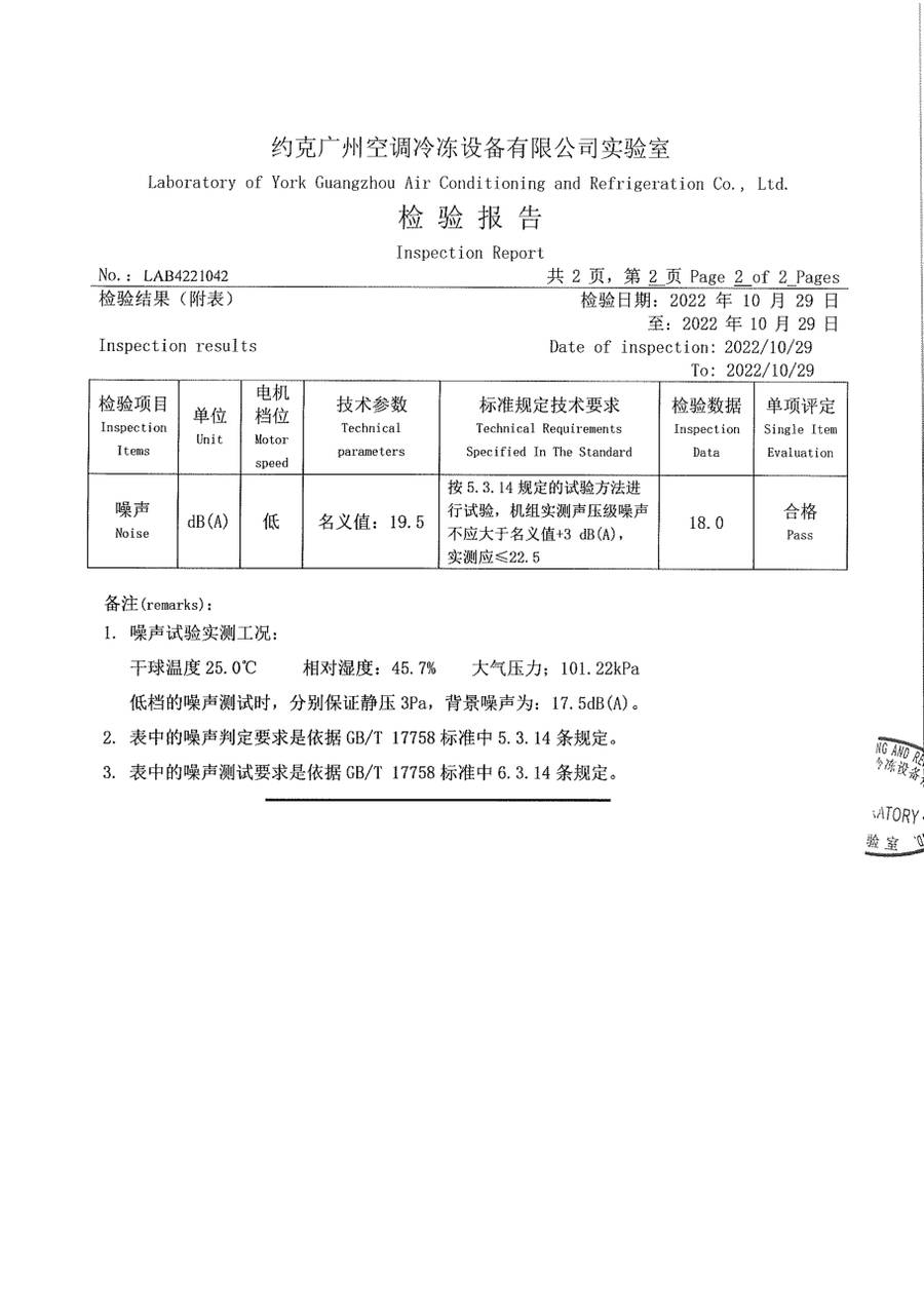 成品检验报告 LAB4221042|YRAU YRAUB06CD3EXXLFDA 第 3 页