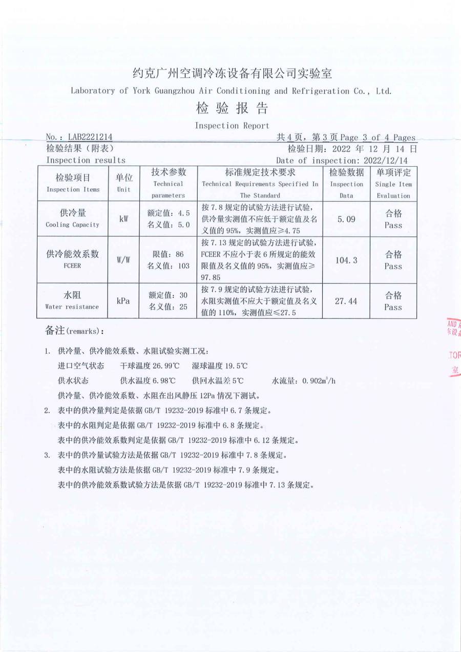 成品检验报告 LAB2221214|YRAU YRAUB05CD3EXXLFDA 第 4 页