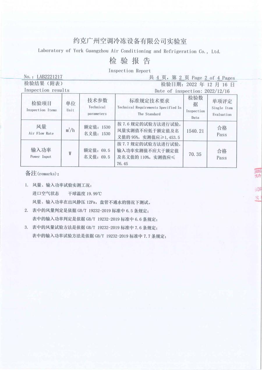 成品检验报告 LAB2221217|YRAU YRAUB09CD3EXXLFDA 第 3 页