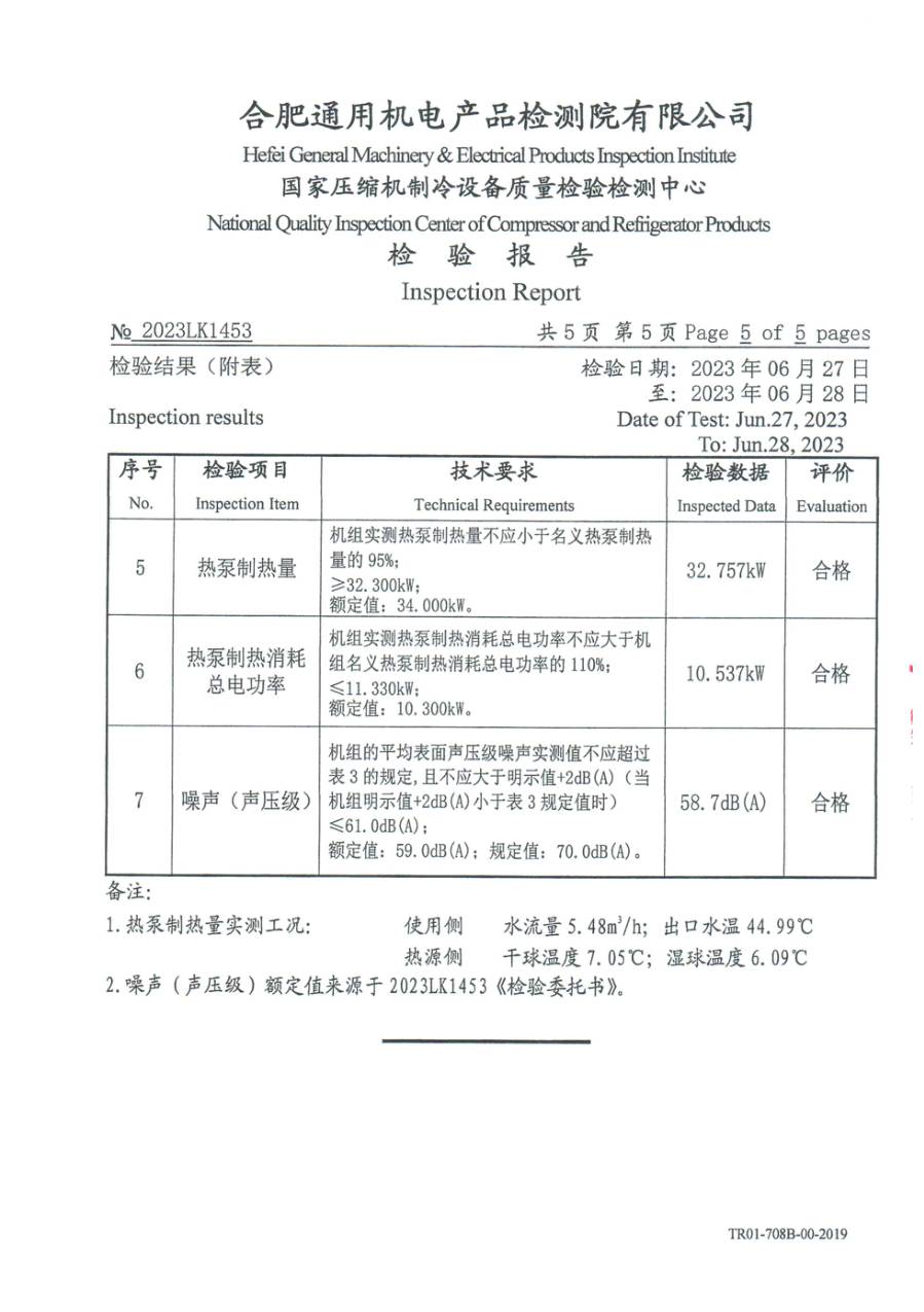 委托检测报告 2023LK1453|YVAG YVAG033RSE50 第 6 页