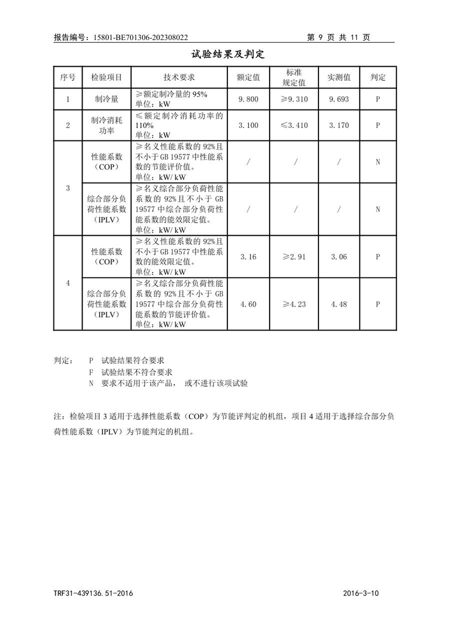 节能认证报告 15801-BE701306-202308022|YVAS-Z YVAF010ZRSF20-Y、YVAF010ZRSF20-B、YVAS01… 第 8 页