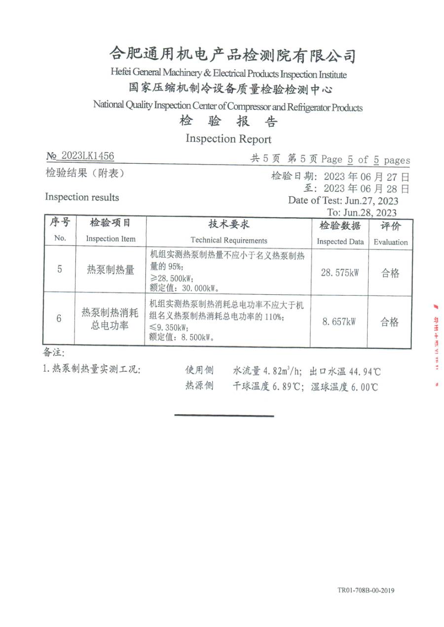 委托检测报告 2023LK1456|YVAT YVAT028RSE50 第 6 页