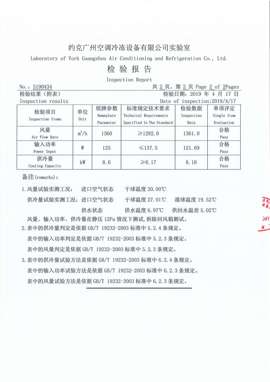 成品检验报告 S190434|YVFC YVFC08CD3SXXXRDB 第 3 页