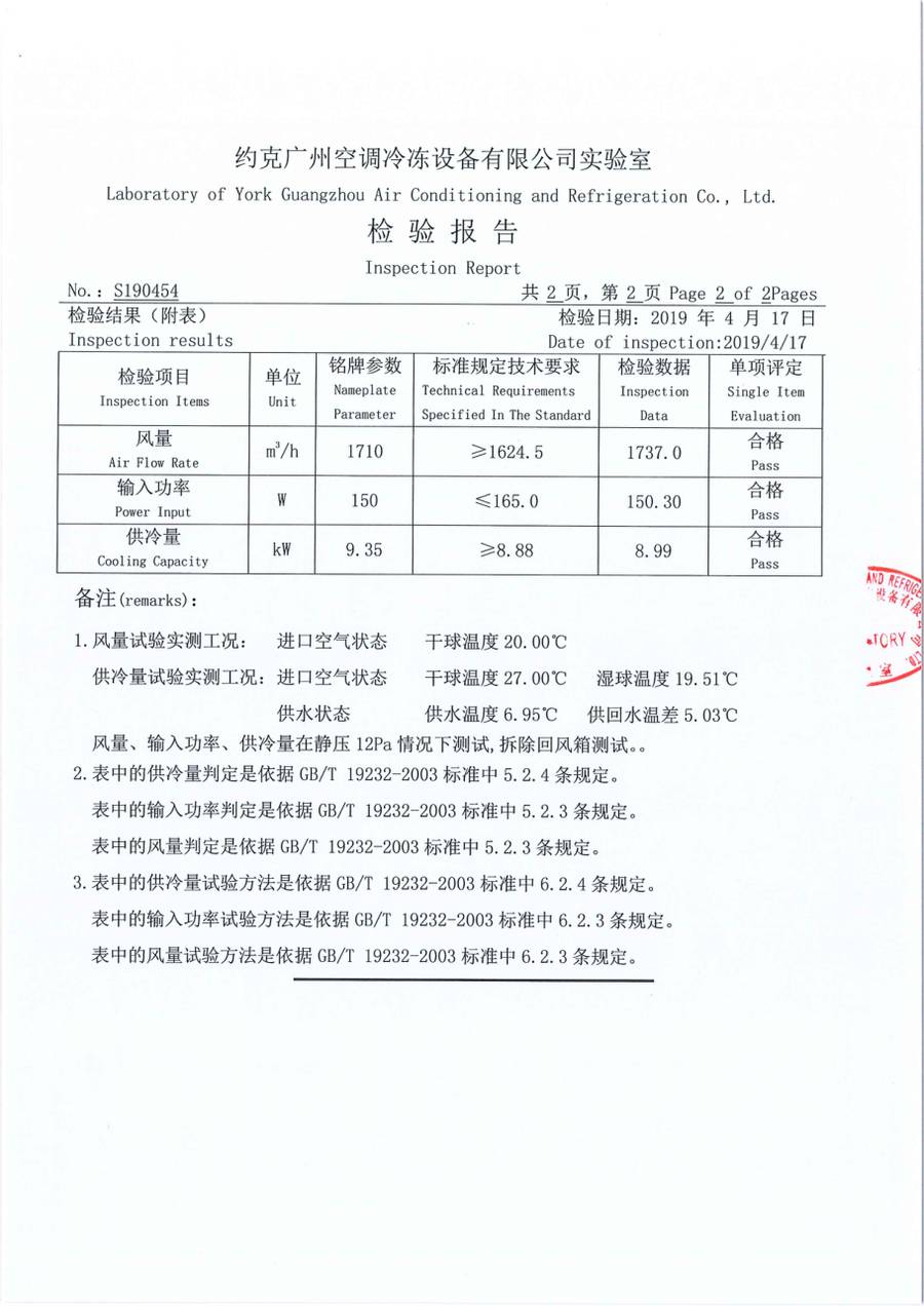 成品检验报告 S190454|YVFC YVFC10CD3SXXXLDB 第 3 页