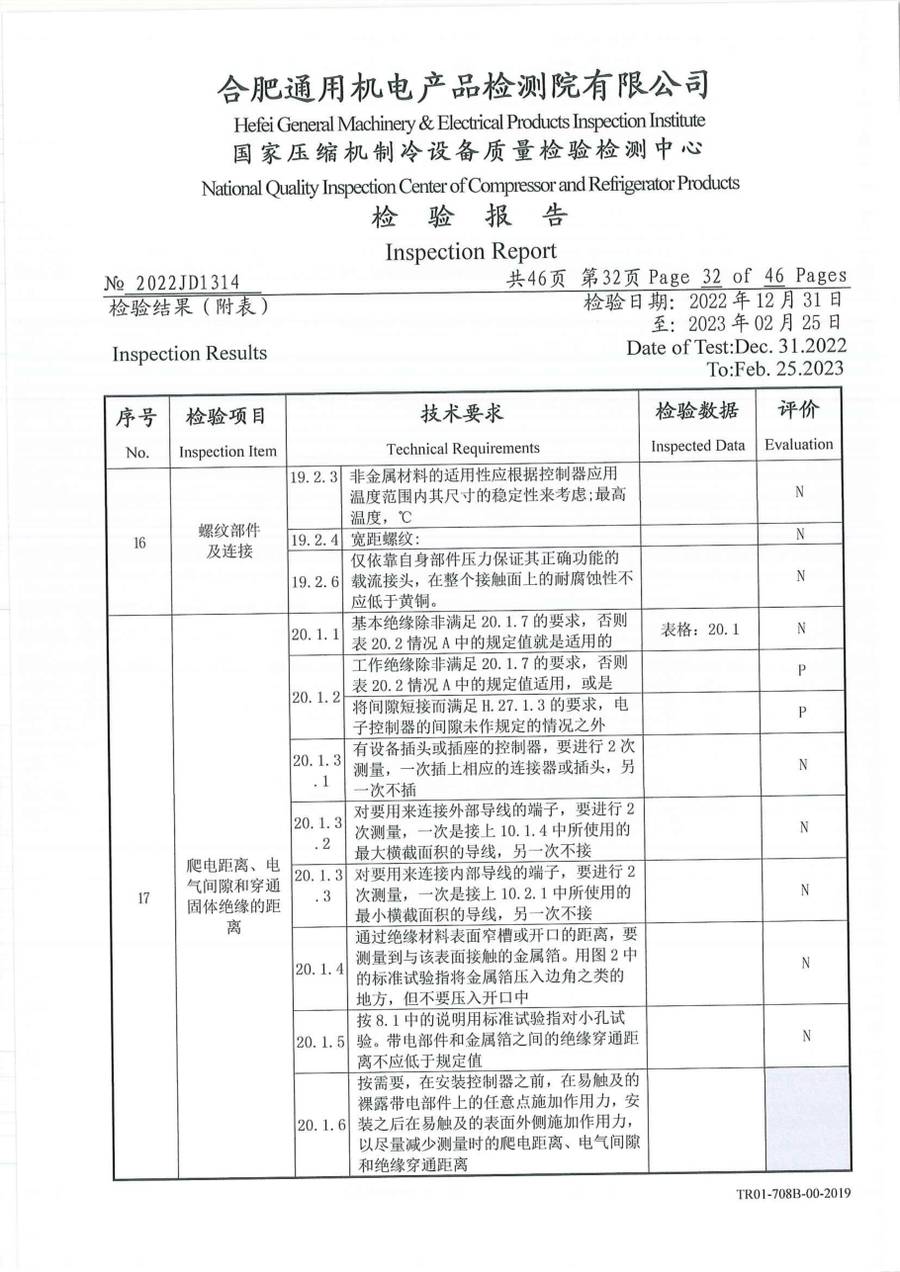 委托检测报告 2022JD1314|温控器 IC1120-TB10-1Y5CA 第 33 页