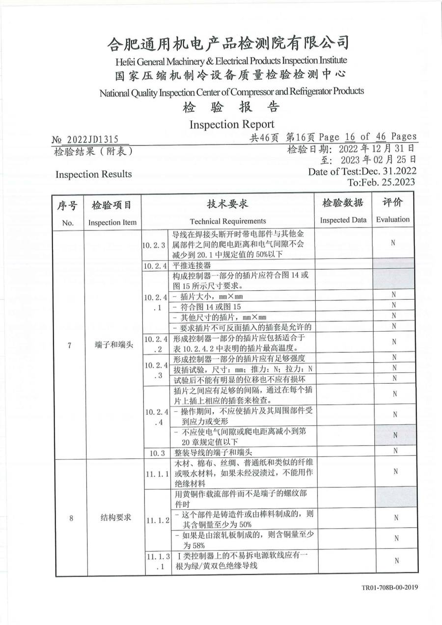 委托检测报告 2022JD1315|温控器 IC1300-TB10-1Y0CA 第 17 页