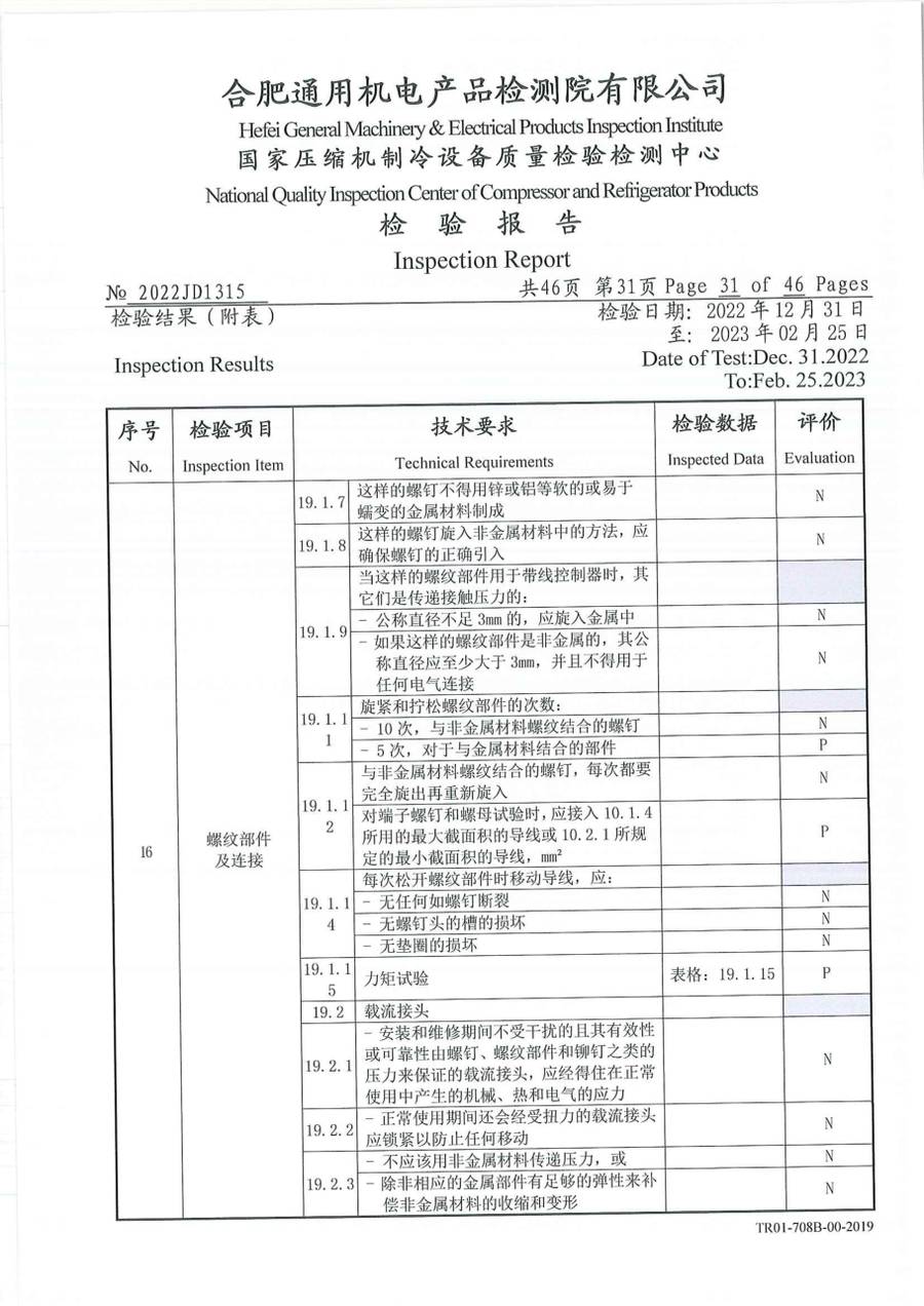 委托检测报告 2022JD1315|温控器 IC1300-TB10-1Y0CA 第 32 页