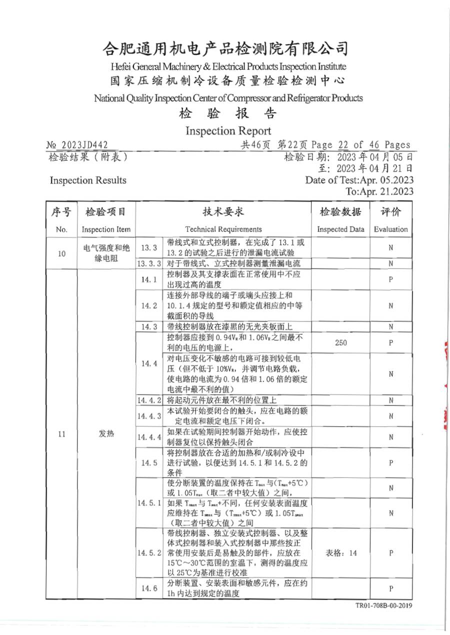 委托检测报告 2023JD442|温控器 E1000 第 23 页