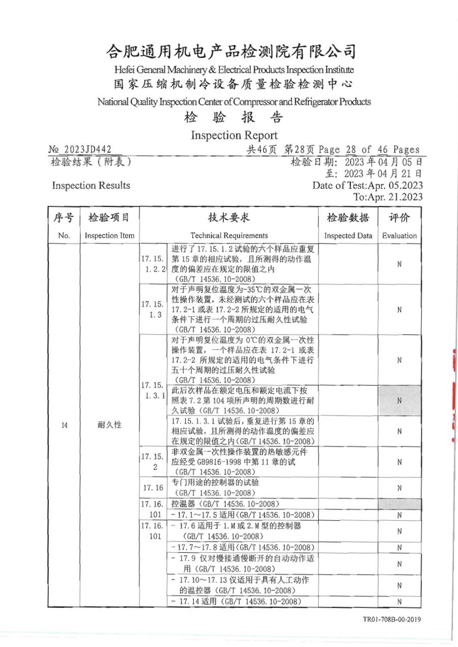 委托检测报告 2023JD442|温控器 E1000 第 29 页