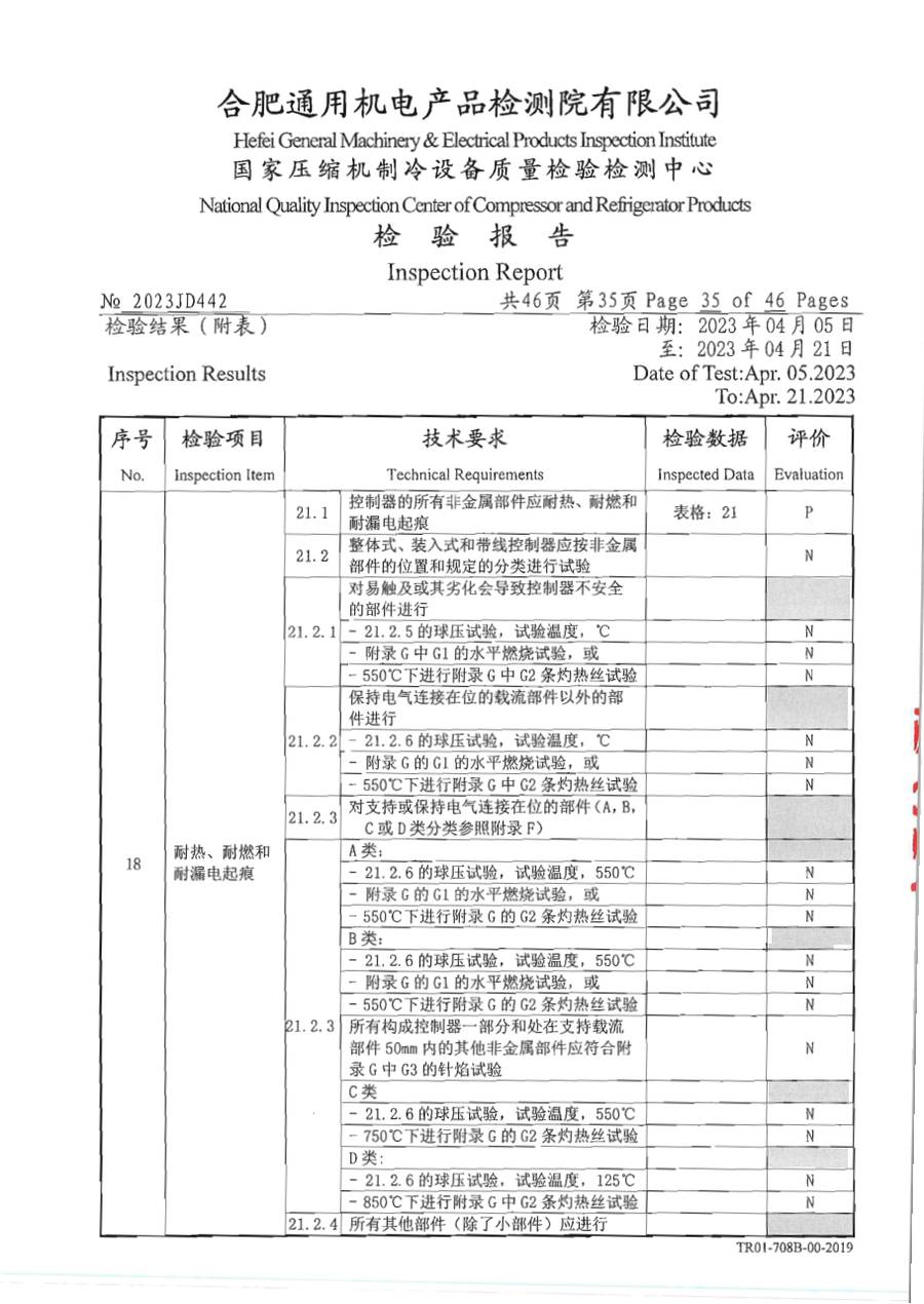 委托检测报告 2023JD442|温控器 E1000 第 36 页
